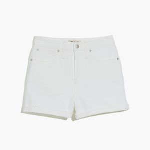 Madewell high waisted white shorts